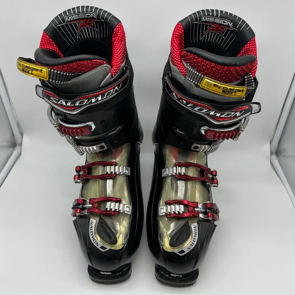Salomon Mission RS 7 Ski Boots Mens 28 Black Red Energizer 75 Biovent Downhill